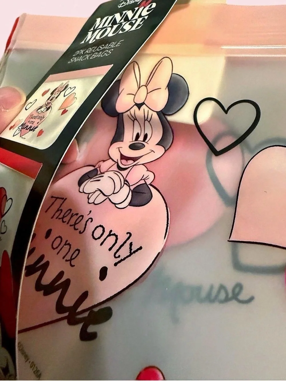 Disney Minnie Mouse & Winnie the Pooh Character Reusable Snack Bags